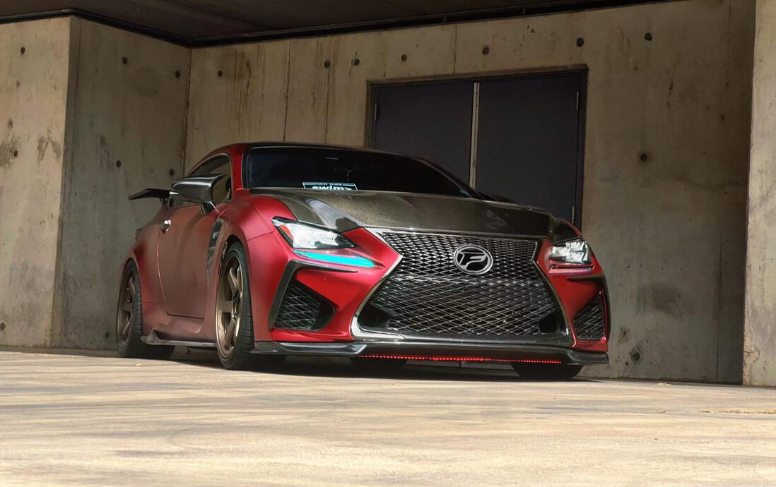 Lexus RCF wrapped in Satin Red